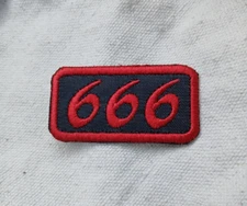 666 - MINI Patch - EMBROIDERED IRON-ON/SEW-ON PATCH