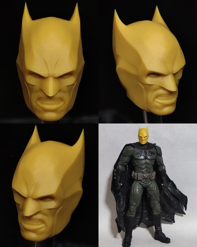 McFarlane Size Unpainted Injustice League Batman Head Sculpt 1/12 Scale Fit 7'' - Picture 14 of 18