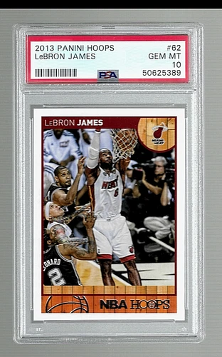 2013 PANINI HOOPS BASKETBALL CARD #62 LEBRON JAMES PSA 10 GEM MINT MIAMI HEAT
