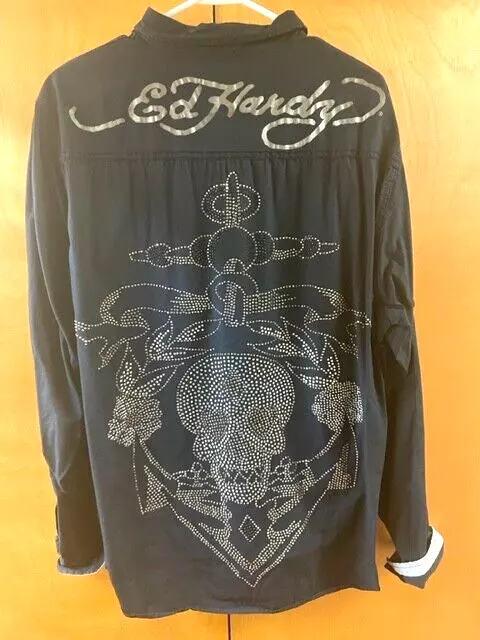 Ed hardy shirt button up cheap