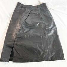 Vintage Maxima Black Leather Skirt Y2k Size 10 Womens