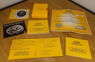 BREITLING MONTBRILLAND LEGENDE A23340 PAPIERE Garantieheft Booklet Zertifikat