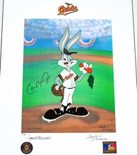 Cal Ripken Jr. Double Signed Autograph Bugs Bunny Looney Tunes Lithograph #d/250