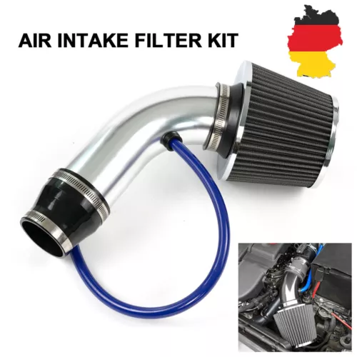 Luftansaugfilter Set Sport Luftfilter 3" 76mm KFZ Auto Sportluftfilter Silber DE - Bild 11 von 11