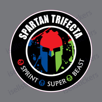 SP-13026 Spartan Trifecta Sprint Super Beast Race Window Decal Bumper  Sticker