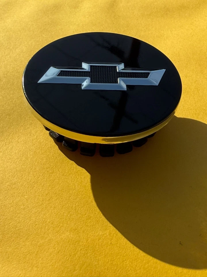 4X CHEVROLET 58mm Black Center Caps, CAMARO, COBALT, CAPTIVA, CRUZE, VOLT - Image 2 of 4