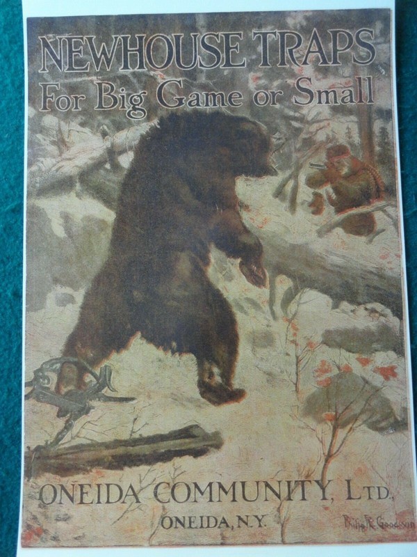 Newhouse Traps Advertising Poster #2 Philip R. Goodwin Bear In Bear Trap  