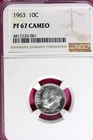 1963 - PROOF NGC PF67 CAMEO ROOSEVELT DIME!!  #B34095