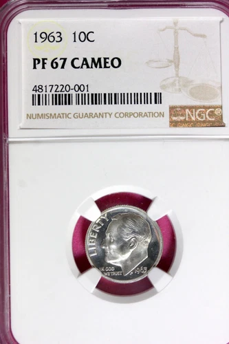 1963 - PROOF NGC PF67 CAMEO ROOSEVELT DIME!!  #B34095