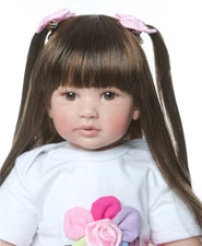 Realistic Girl Reborn Toddler 24" Lifelike Baby Doll Real Looking Reborn Baby
