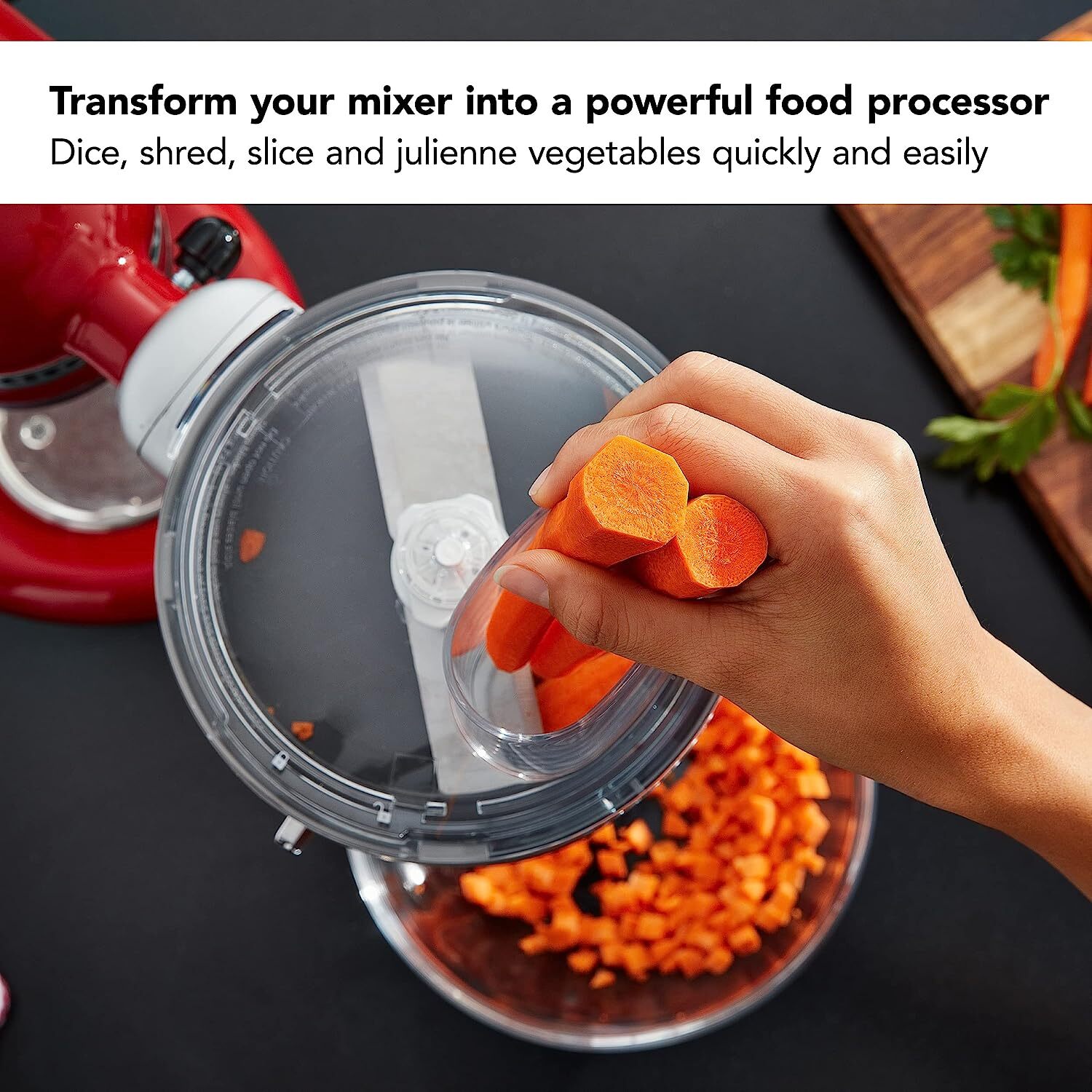 KitchenAid KSM2FPA Food Processor Attachment, Dicing Kit