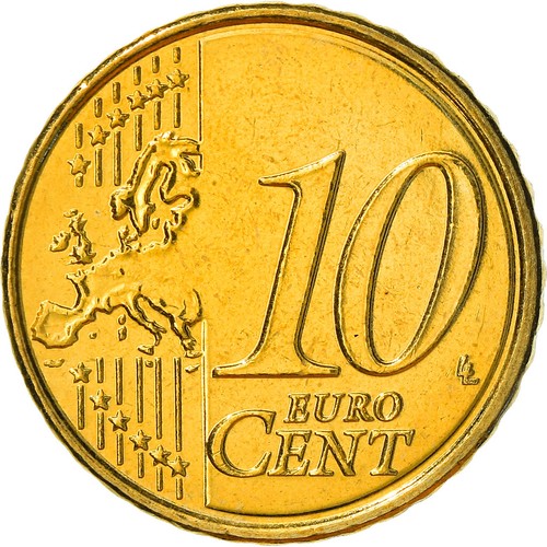 [#382199] Belgien, 10 Euro Cent, 2010, VZ+, Messing, KM:277 - Bild 2 von 2