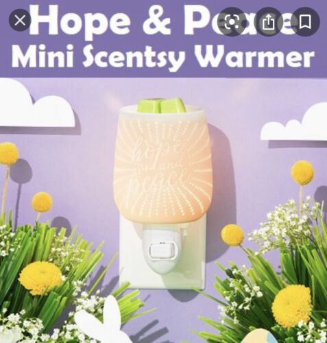Scentsy “HOPE & PEACE” WHITE Wall Wax Warmer CHABBY CHIC ROMANTIC LOOK  NEW ZZ - Picture 1 of 9