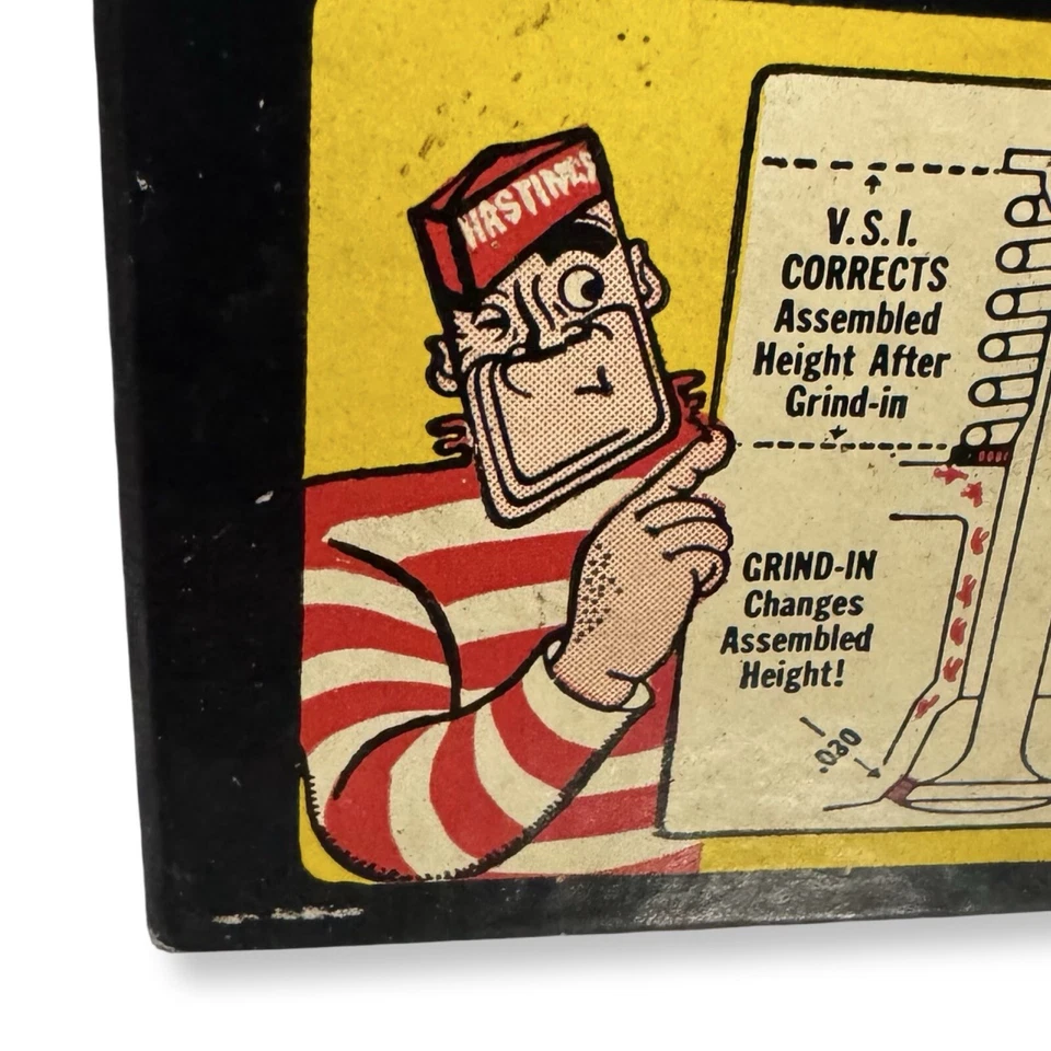 Caja de insertos de resorte de válvula Hastings solo VA-102 Tough Guy mascota de colección en muy buen estado  Foto 4 de 4