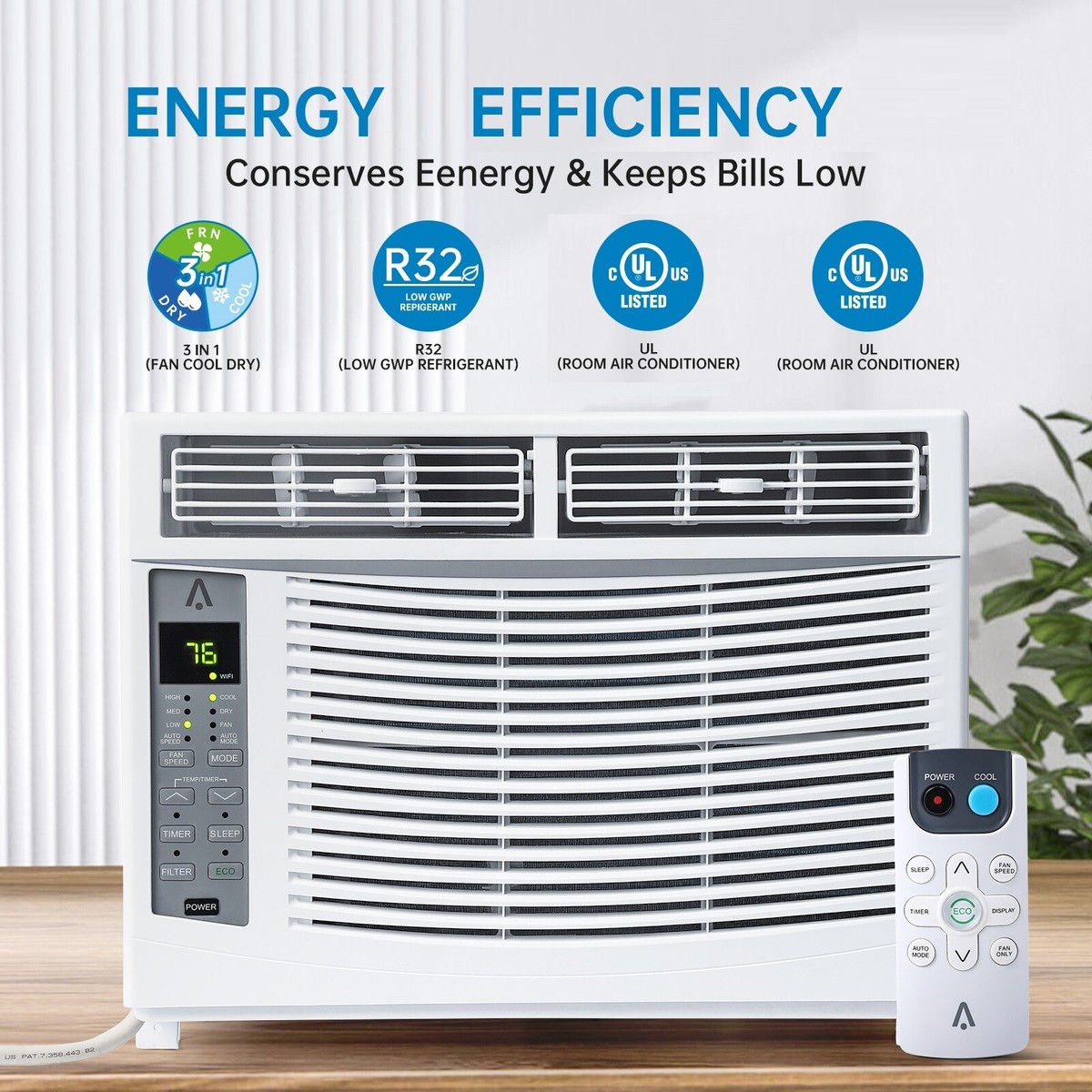 Cool Living 10000 Btu Air Conditioner 3-in-1 Portable Air
