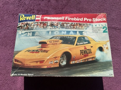 1992 Pennzoil Firebird Pro Stock Car 1:24 Revell Model #7499 Complete Yellow - Picture 1 of 12