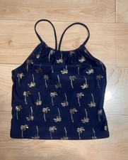 Old Navy, Blue and Gold, Tropical Swim Top, Tankini Top, Youth Medium