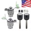 Door Lock Cylinder Front Set Kit with Keys Left Right Driver Side