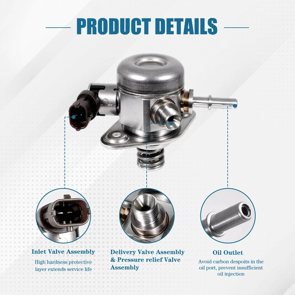 Nueva bomba de combustible de inyección directa de alta presión compatible con Hyundai Veloster 2012-2017 Foto 3 de 4