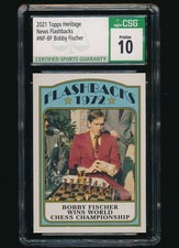 2021 Topps Heritage News Flashbacks Bobby Fischer World Chess Champion CSG 10
