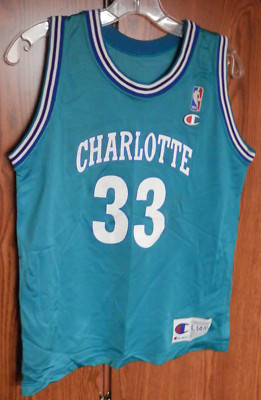 ALONZO MOURNING CHARLOTTE HORNETS Basketball Jersey Boy's Large