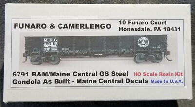 Funaro F&C 6791 MAINE CENTRAL Gondola MEC DROP BOTTOM GS Steel  Kit
