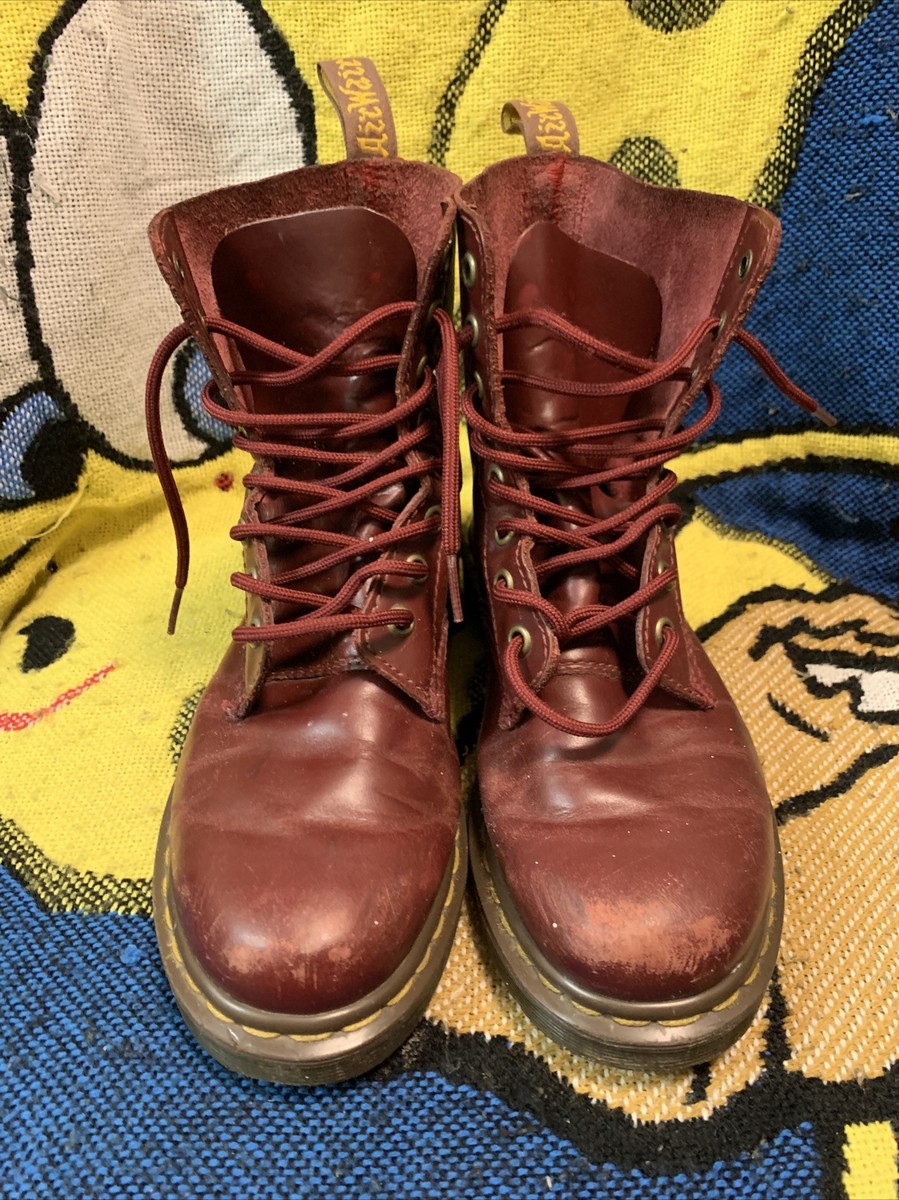 Dr. Martens Women's Pascal Leather Cherry Red Air Wair Boots EU 37
