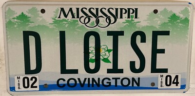 Vanity D THE LOISE ELOISE LOUISE license plate Lois MS 2004 | eBay
