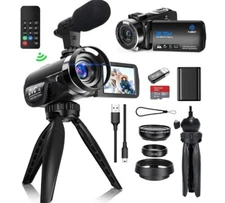 2.7K Video Camera Camcorder Ultra HD 42MP YouTube Live Stream Vlogging Recorder