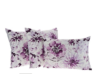 purple floral pillows