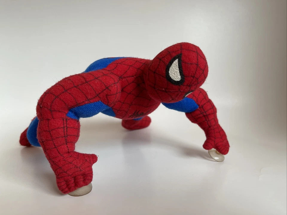 Vintage Marvel Comics Spiderman Plush Stuffed Toy Window Cling 10" Toy Biz new - Image 2 of 4