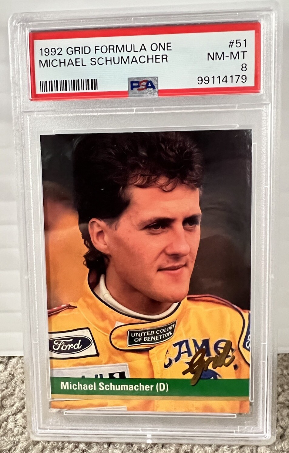 1992 GRID FORMULA ONE #51 MICHAEL SCHUMACHER -  PSA 8