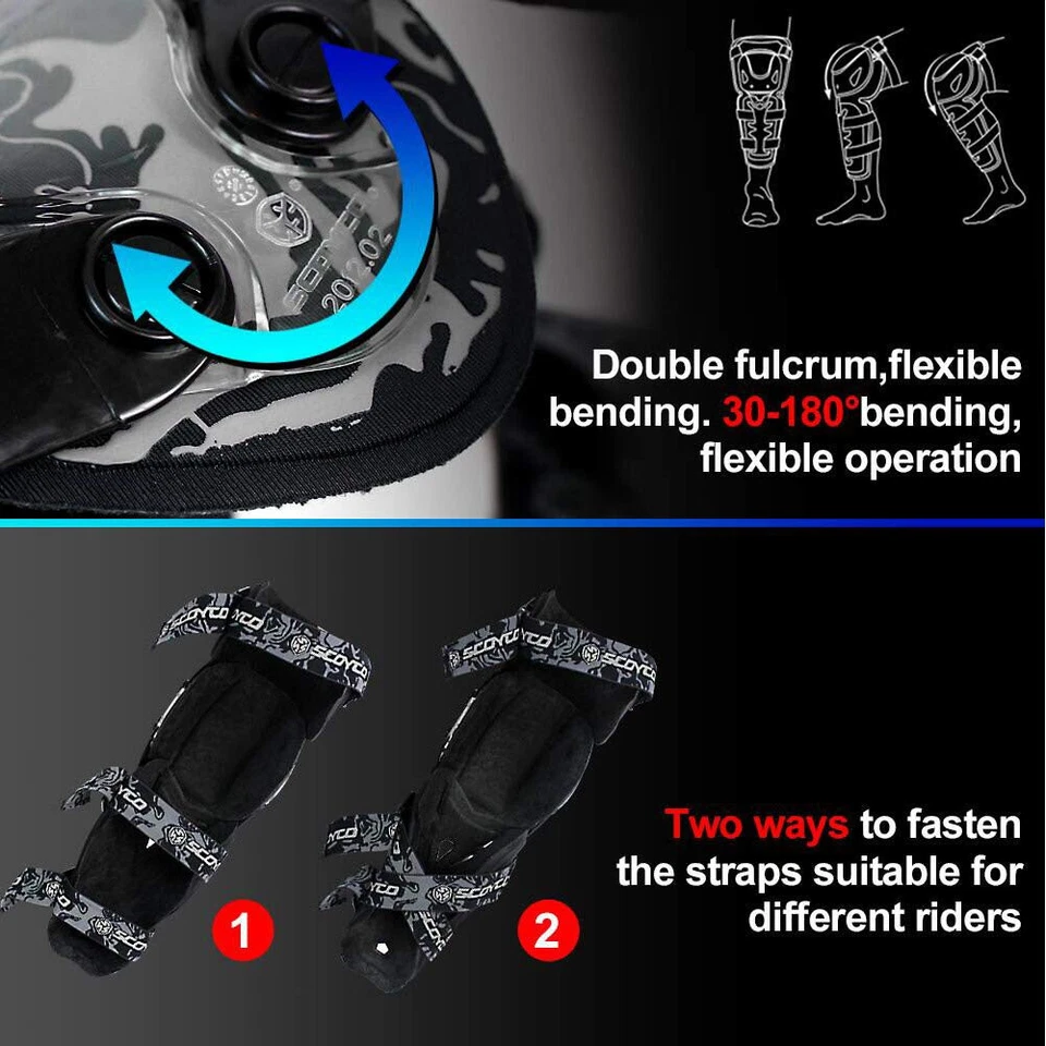 Scoyco Racing Knee Guards Motorcycle Knee Pad Hard Collision Avoidance - Image 3 of 4