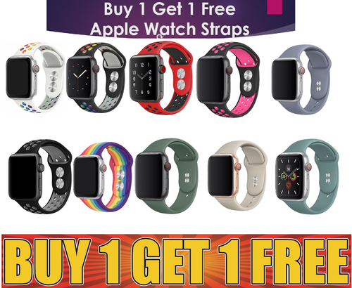 Per Apple Watch SERIE 1 2 3 4 5 6 38/40/42/44 mm Cinturino in Silicone  SPORT SOFT BAND | eBay