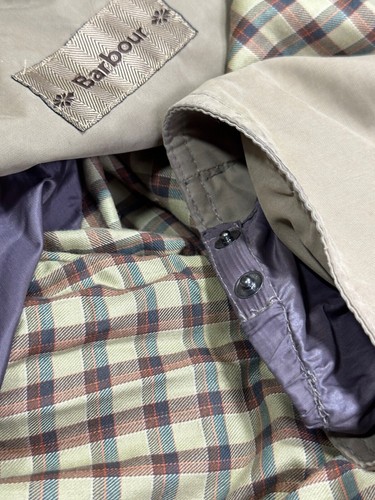 BARBOUR Jacke Größe M 12 Khaki Baumwolle Damen Microfaser Mantel EU40* - Bild 20 von 22