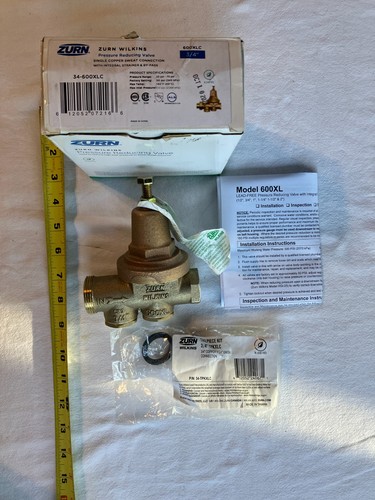 Zurn Wilkins 34-600XLC 3/4" Pressure Reducing Valve, Copper Union Connection, 34