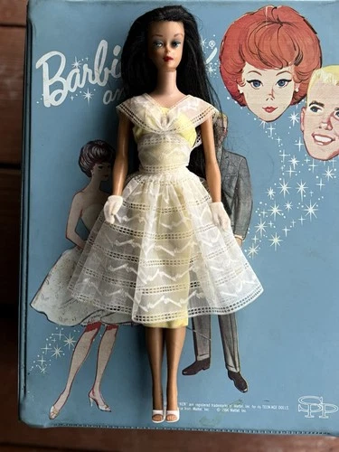 Vintage 1964 Mattel Barbie and Ken Carrying Case & Dolls and Accessories Lot