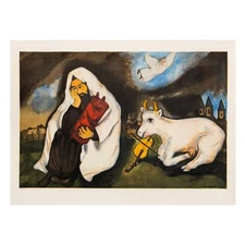 Marc Chagall (1887-1985), "Loneliness" Limited Edition Serigraph with Letter of