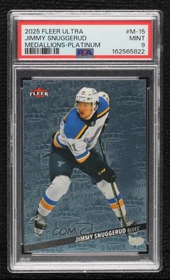2025 Fleer Ultra Medallions Platinum Jimmy Snuggerud PSA 9 MINT Rookie RC 1s6k