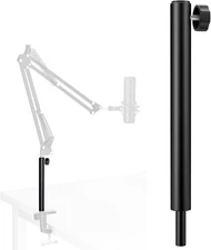 Microphone Boom Arm Extension Tube Aluminum Alloy Mic Stand Riser Desk Mount
