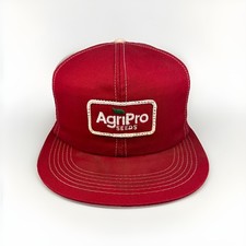 Vintage AgriPro Hat K-Brand Snapback Red Farm Cap w/ Patch MADE IN USA