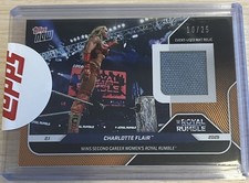 2025 Topps Now WWE Charlotte Flair #13A Mat Relic Royal Rumble Orange 10/25