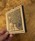 Iwo Jima Flag Raising Sand In A Wood Plaque USMC WWll — photo 3