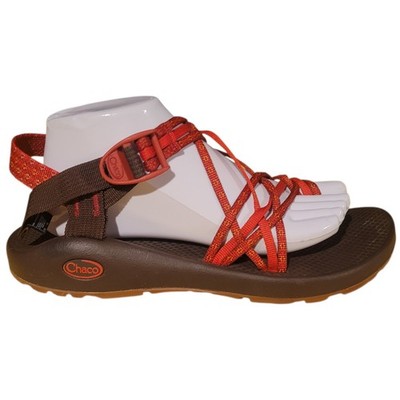 Chaco ZX/3 Classic Triple Strap Sport Sandals Shoes Size 10 Red And Brown