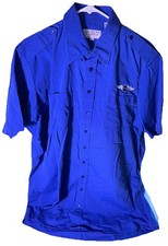 Uniform Group JetBlue Airways Mens Blue Button Up Short Sleeve Shirt 17.5
