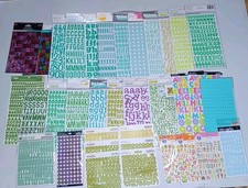 LOT OF 32 PACKS/SHEETS OF ALPHABET NUMBER SCRAPBOOKING OR CRAFTING STICKERS