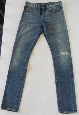 Saint Laurent Paris Men's 30x34 Blue Distressed Denim Jeans D02 M/SK-LW Italy