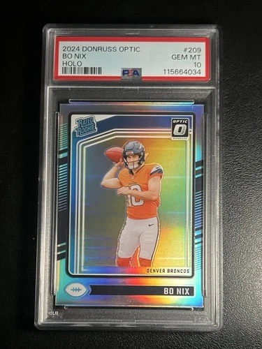 2024 Panini Donruss Optic Bo Nix Holo #209 PSA 10 Rookie
