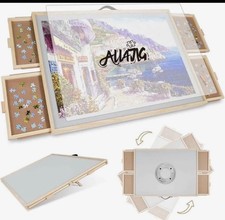 ALL4JIG 1500 Piece Rotating Puzzle Medium-1500pcs, Natural Wood-4 Drawers