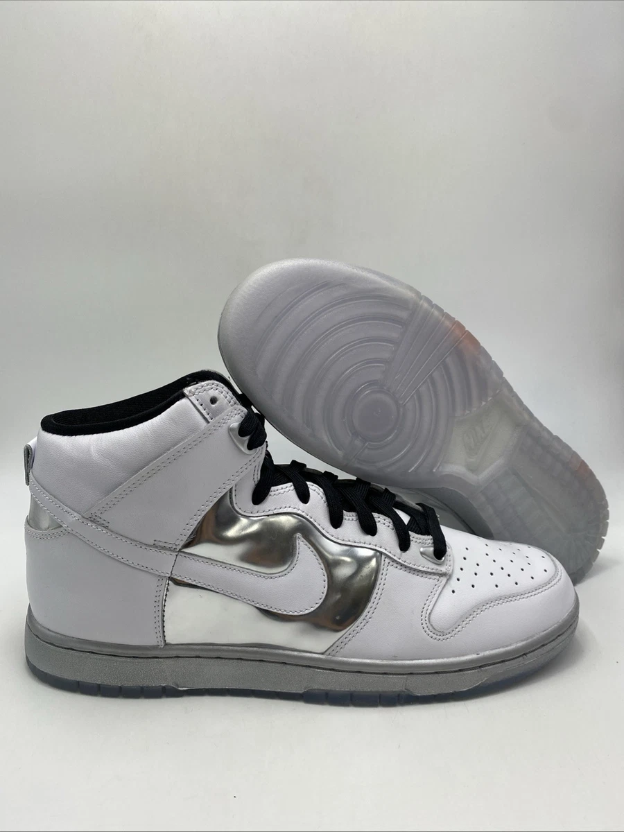 Nike Dunk High Metallic Silver W for sale | eBay